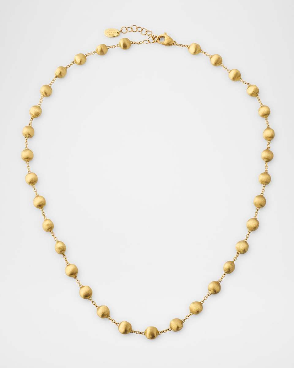 18K Yellow Gold Bead Necklace